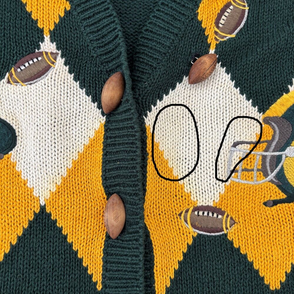 Womens Green Bay Packers Vintage Knit Vest Large Football NFL Wisconsin - Picture 3 of 7